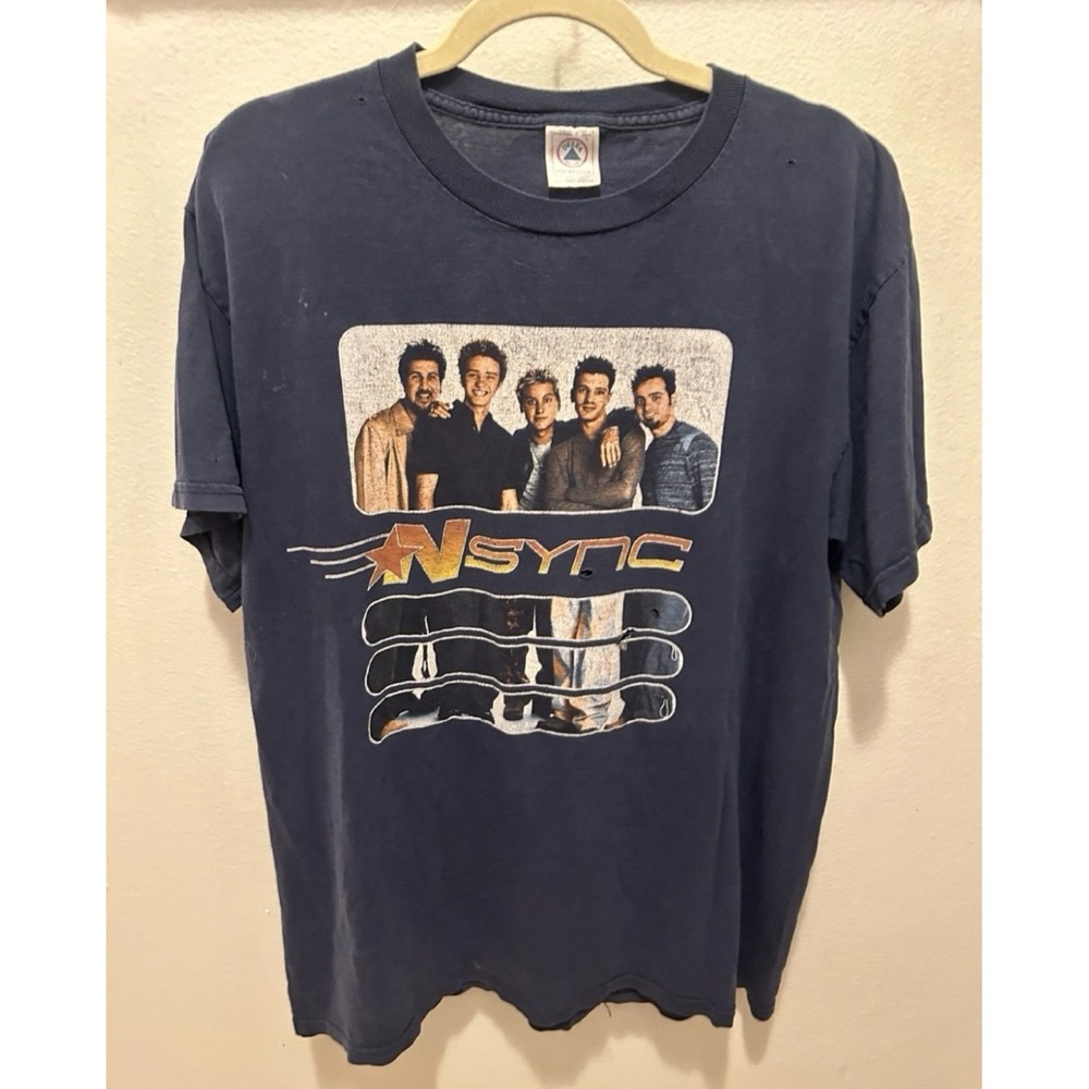 NSYNC VTG Y2K RARE❗️T Shirt Boy Band Tee Blue 2000s 90s Vintage Boy Band